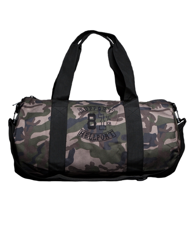 Sporttasche: SUPPORT 81%er | Camouflage Wood - Schwarz